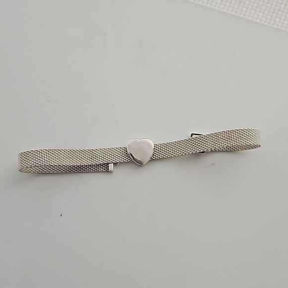 Pandora Authentic Mesh Bracelet With Heart Charm Gold - Picture 1 of 16